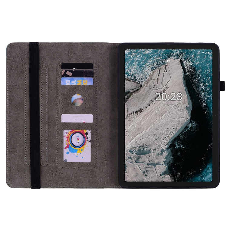 For Nokia T20 10.4 2021 Butterfly Rose Embossed Leather Tablet Case(Rose Red) - Honor Cases by PMC TechLife | Online Shopping South Africa | PMC TechLife | Buy Now Pay Later Mobicred