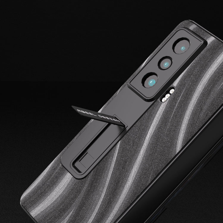 For Honor Magic Vs Galactic Pattern Integrated Protective Phone Case with Holder(Grey) - Honor Cases by PMC TechLife | Online Shopping South Africa | PMC TechLife | Buy Now Pay Later Mobicred