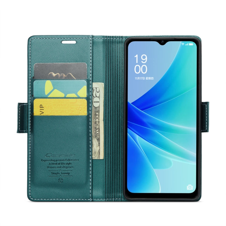 For OPPO A57 4G Global/A57s 4G Global CaseMe 023 Butterfly Buckle Litchi Texture RFID Anti-theft Leather Phone Case(Pearly Blue) - OPPO Cases by CaseMe | Online Shopping South Africa | PMC Jewellery | Buy Now Pay Later Mobicred