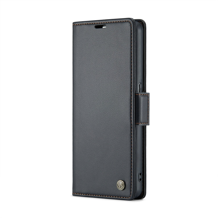For OPPO Reno7 Z Global/Reno7 Lite Global CaseMe 023 Butterfly Buckle Litchi Texture RFID Anti-theft Leather Phone Case(Black) - free shipping - PMC Jewellery - Order now!