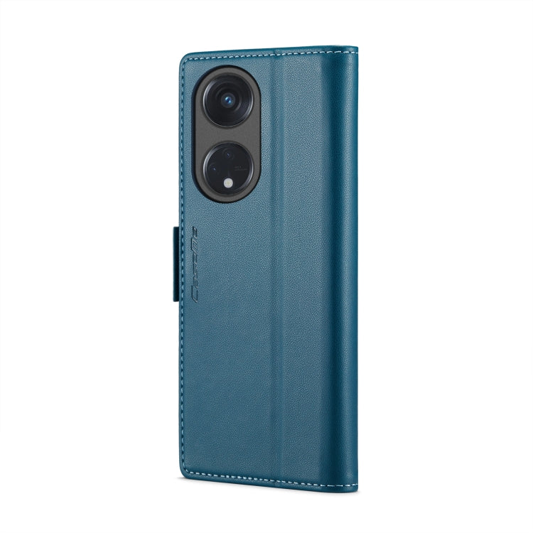 For OPPO Reno8 T 5G/A1 Pro 5G CaseMe 023 Butterfly Buckle Litchi Texture RFID Anti-theft Leather Phone Case(Blue) - OPPO Cases by CaseMe | Online Shopping South Africa | PMC Jewellery | Buy Now Pay Later Mobicred