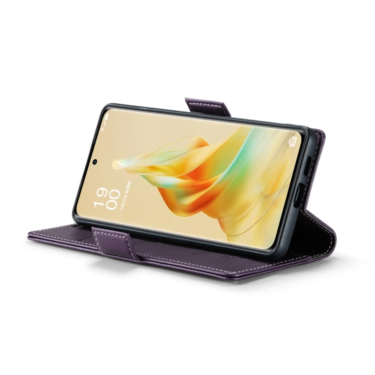 For OPPO Reno8 T 5G/A1 Pro 5G CaseMe 023 Butterfly Buckle Litchi Texture RFID Anti-theft Leather Phone Case(Pearly Purple) - OPPO Cases by CaseMe | Online Shopping South Africa | PMC Jewellery | Buy Now Pay Later Mobicred