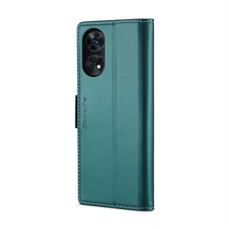 For OPPO Reno8 T 4G CaseMe 023 Butterfly Buckle Litchi Texture RFID Anti-theft Leather Phone Case(Pearly Blue) - OPPO Cases by CaseMe | Online Shopping South Africa | PMC Jewellery | Buy Now Pay Later Mobicred