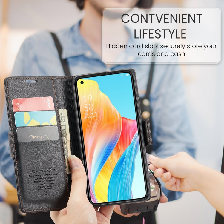 For OPPO A78 4G CaseMe 023 Butterfly Buckle Litchi Texture RFID Anti-theft Leather Phone Case(Black) - OPPO Cases by CaseMe | Online Shopping South Africa | PMC Jewellery | Buy Now Pay Later Mobicred