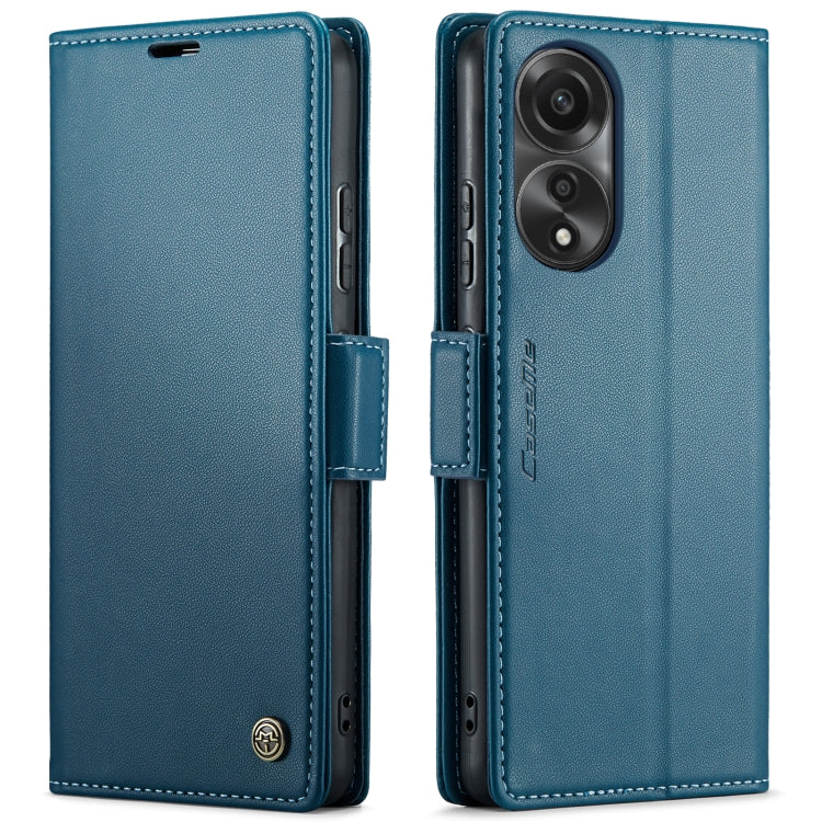 For OPPO A78 4G CaseMe 023 Butterfly Buckle Litchi Texture RFID Anti-theft Leather Phone Case(Blue) - free shipping - PMC Jewellery - Order now!