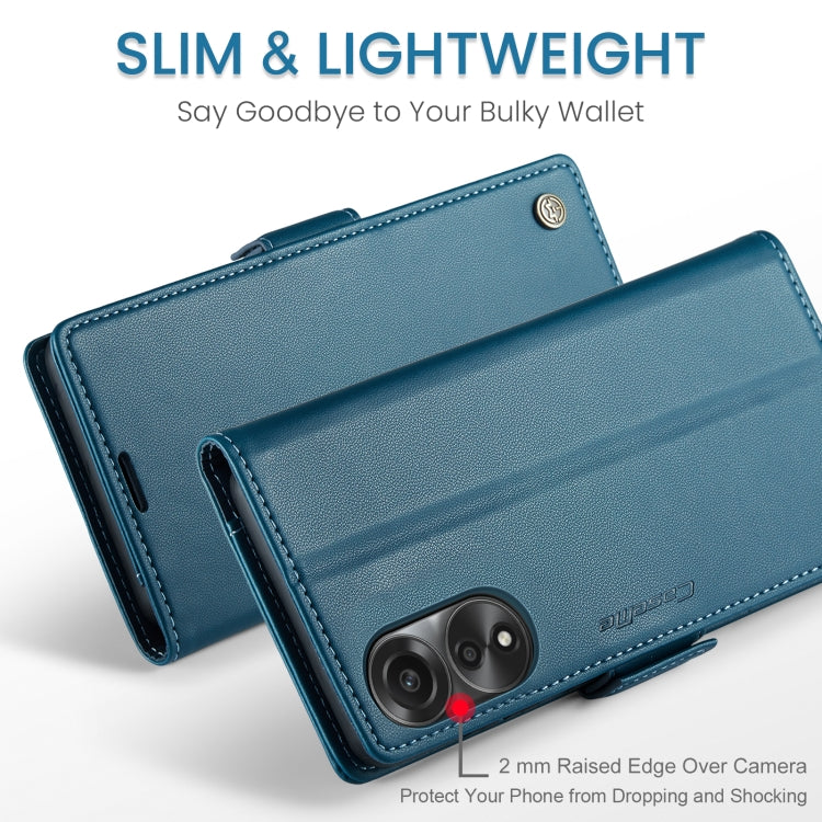 For OPPO A78 4G CaseMe 023 Butterfly Buckle Litchi Texture RFID Anti-theft Leather Phone Case(Blue) - free shipping - PMC Jewellery - Order now!