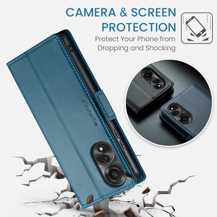 For OPPO A78 4G CaseMe 023 Butterfly Buckle Litchi Texture RFID Anti-theft Leather Phone Case(Blue) - free shipping - PMC Jewellery - Order now!