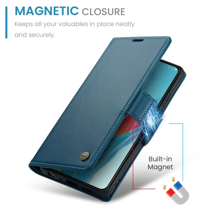 For OPPO A78 4G CaseMe 023 Butterfly Buckle Litchi Texture RFID Anti-theft Leather Phone Case(Blue) - free shipping - PMC Jewellery - Order now!