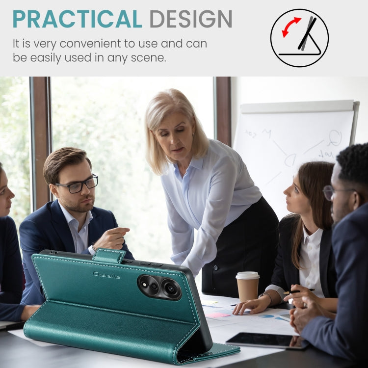 For OPPO A78 4G CaseMe 023 Butterfly Buckle Litchi Texture RFID Anti-theft Leather Phone Case(Pearly Blue) - OPPO Cases by CaseMe | Online Shopping South Africa | PMC Jewellery | Buy Now Pay Later Mobicred