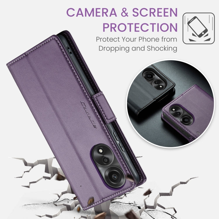For OPPO A78 4G CaseMe 023 Butterfly Buckle Litchi Texture RFID Anti-theft Leather Phone Case(Pearly Purple) - OPPO Cases by CaseMe | Online Shopping South Africa | PMC Jewellery | Buy Now Pay Later Mobicred