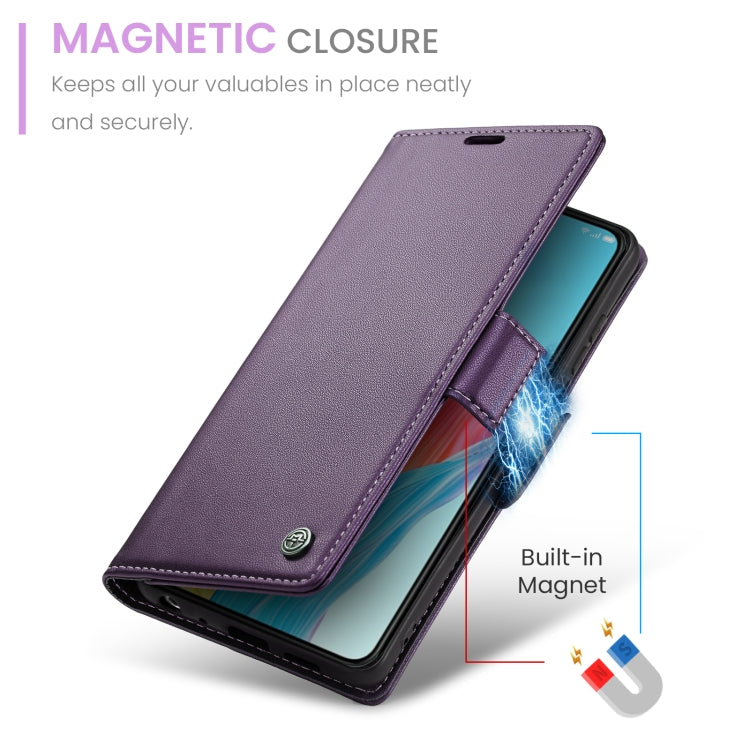 For OPPO A78 4G CaseMe 023 Butterfly Buckle Litchi Texture RFID Anti-theft Leather Phone Case(Pearly Purple) - OPPO Cases by CaseMe | Online Shopping South Africa | PMC Jewellery | Buy Now Pay Later Mobicred