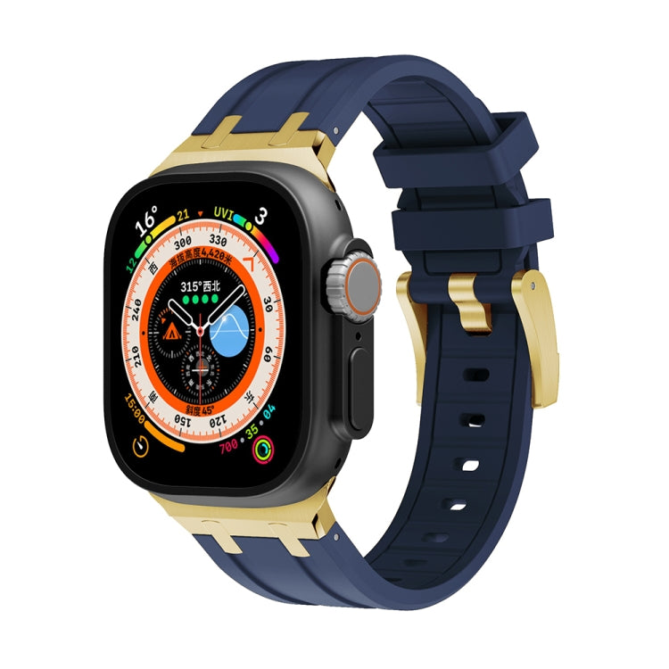 AP Silicone Watch Band For Apple Watch SE 2023 40mm(Gold Blue) - free shipping - PMC TechLife - Order now!