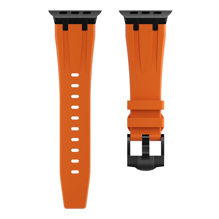 AP Silicone Watch Band For Apple Watch SE 2023 40mm(Black Orange) - Watch Bands by PMC TechLife | Online Shopping South Africa | PMC TechLife
