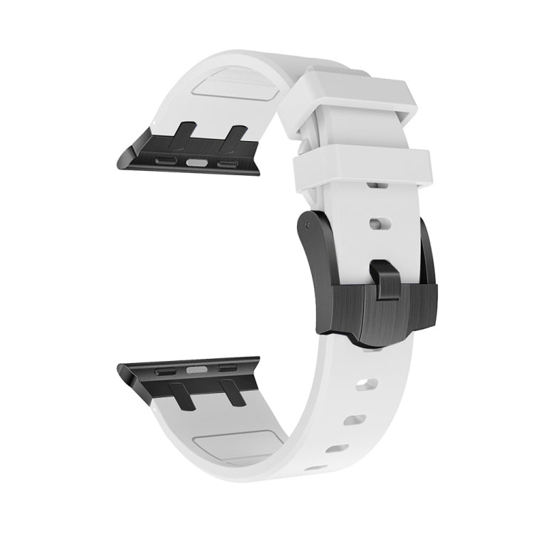 AP Silicone Watch Band For Apple Watch SE 2023 40mm(Black White) - Watch Bands by PMC TechLife | Online Shopping South Africa | PMC TechLife