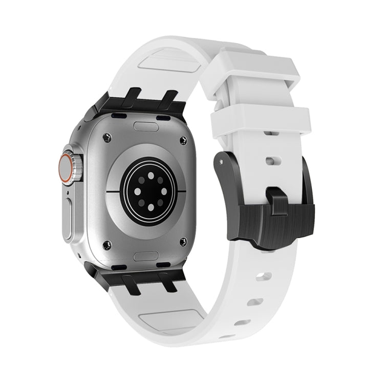 AP Silicone Watch Band For Apple Watch SE 2023 40mm(Black White) - Watch Bands by PMC TechLife | Online Shopping South Africa | PMC TechLife