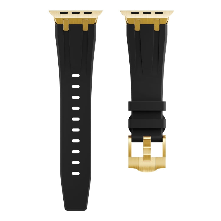 AP Silicone Watch Band For Apple Watch Ultra 2 49mm(Gold Black) - Watch Bands by PMC TechLife | Online Shopping South Africa | PMC TechLife