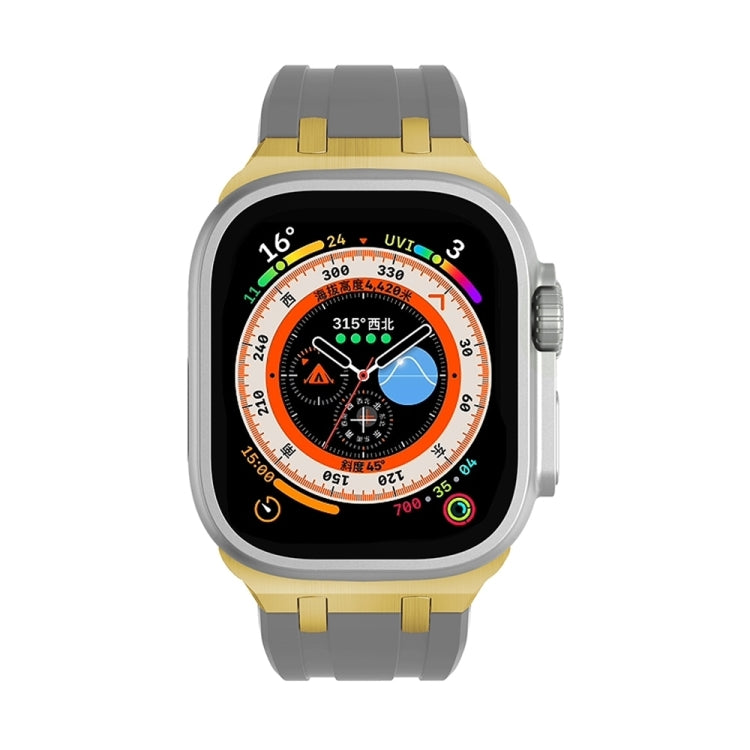 AP Silicone Watch Band For Apple Watch Series 10 46mm(Gold Grey) - free shipping - PMC TechLife - Order now!