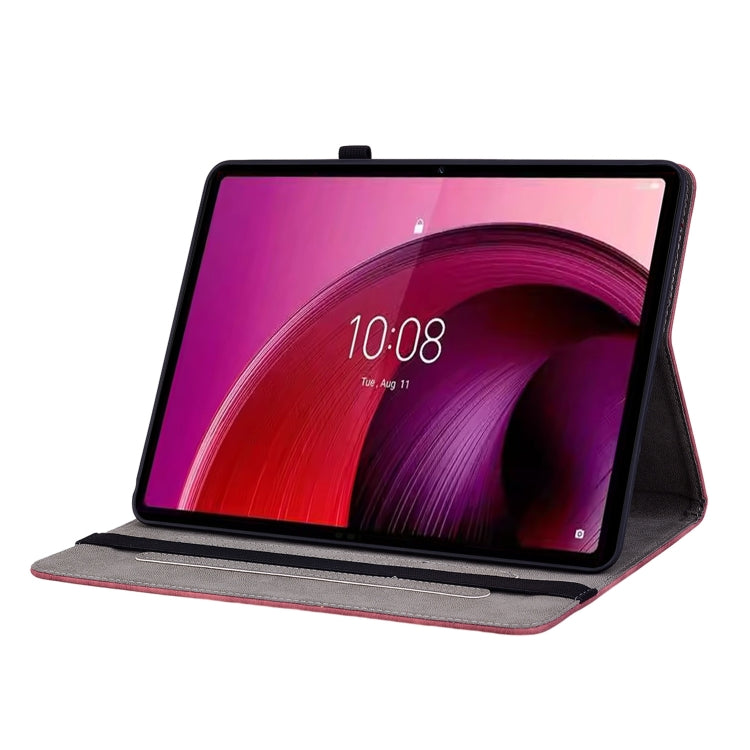 For Lenovo Tab M11/Xiaoxin Pad 11 2024 Butterfly Rose Embossed Leather Tablet Case(Red) - Lenovo by PMC TechLife | Online Shopping South Africa | PMC TechLife | Buy Now Pay Later Mobicred