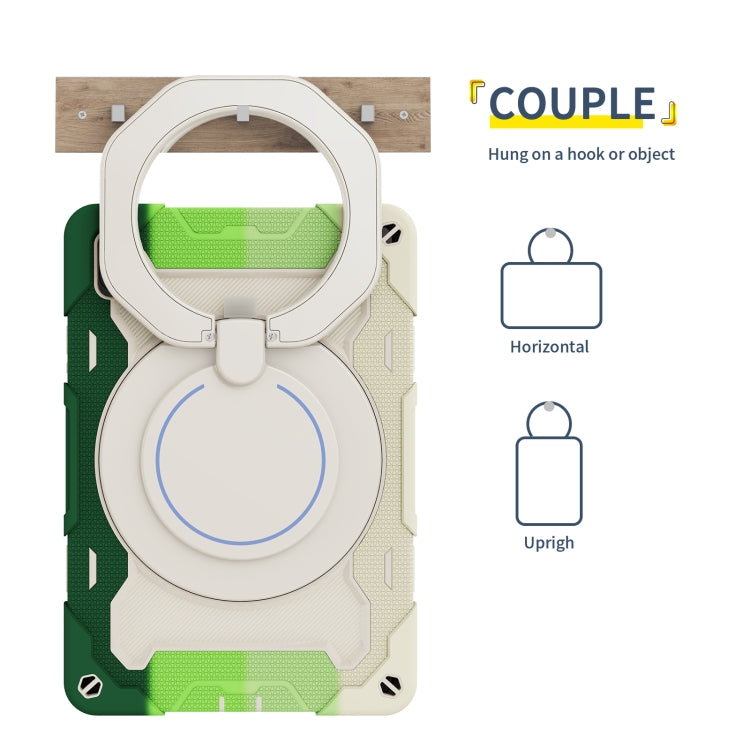 For Huawei MatePad 11 2023 Armor Contrast Color Silicone + PC Tablet Case(Colorful Green) - Huawei by PMC TechLife | Online Shopping South Africa | PMC TechLife | Buy Now Pay Later Mobicred