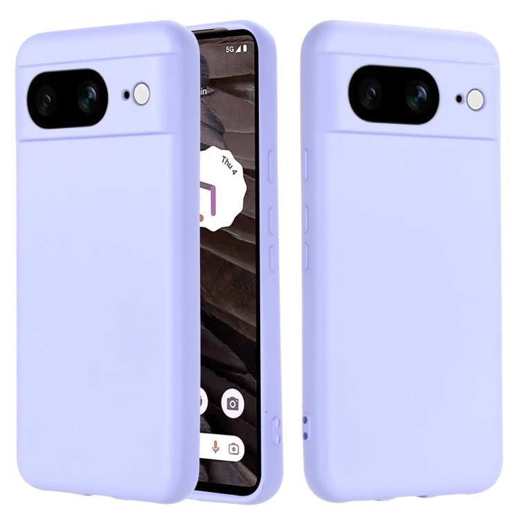 For Google Pixel 8 Pure Color Liquid Silicone Shockproof Phone Case(Purple) - free shipping - PMC TechLife - Order now!