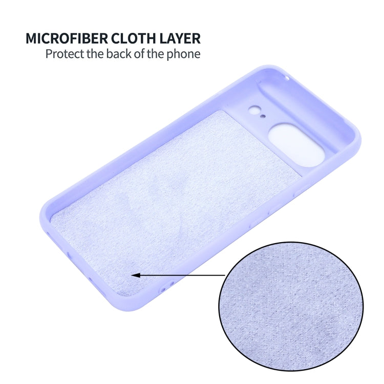 For Google Pixel 8 Pure Color Liquid Silicone Shockproof Phone Case(Purple) - free shipping - PMC TechLife - Order now!