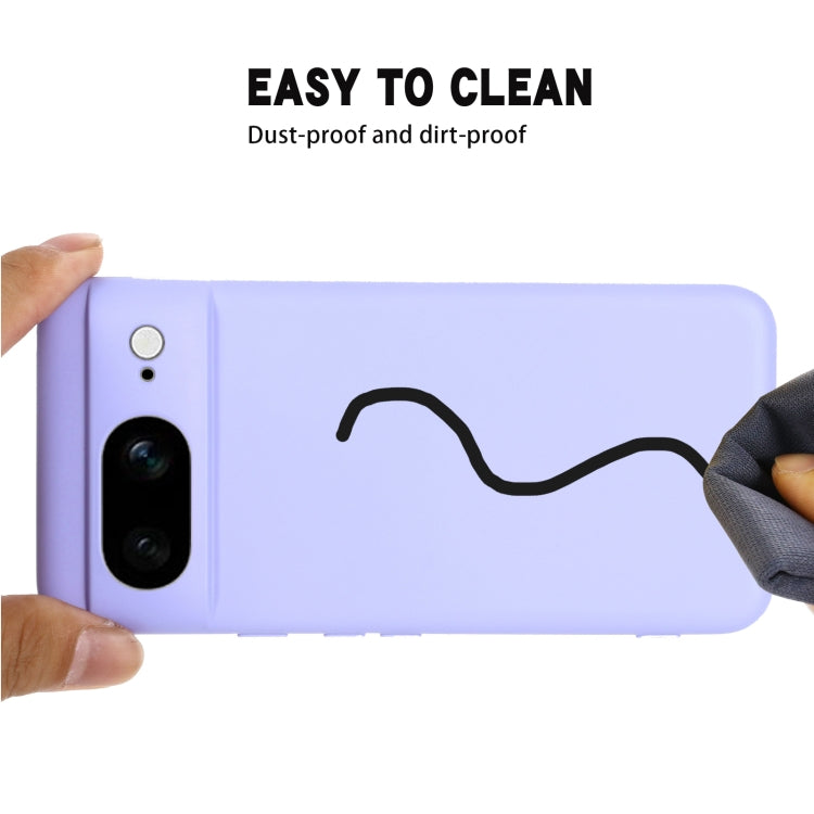 For Google Pixel 8 Pure Color Liquid Silicone Shockproof Phone Case(Purple) - free shipping - PMC TechLife - Order now!