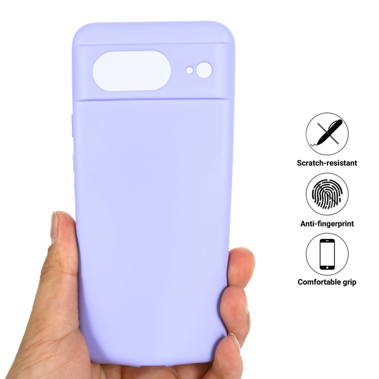 For Google Pixel 8 Pure Color Liquid Silicone Shockproof Phone Case(Purple) - free shipping - PMC TechLife - Order now!
