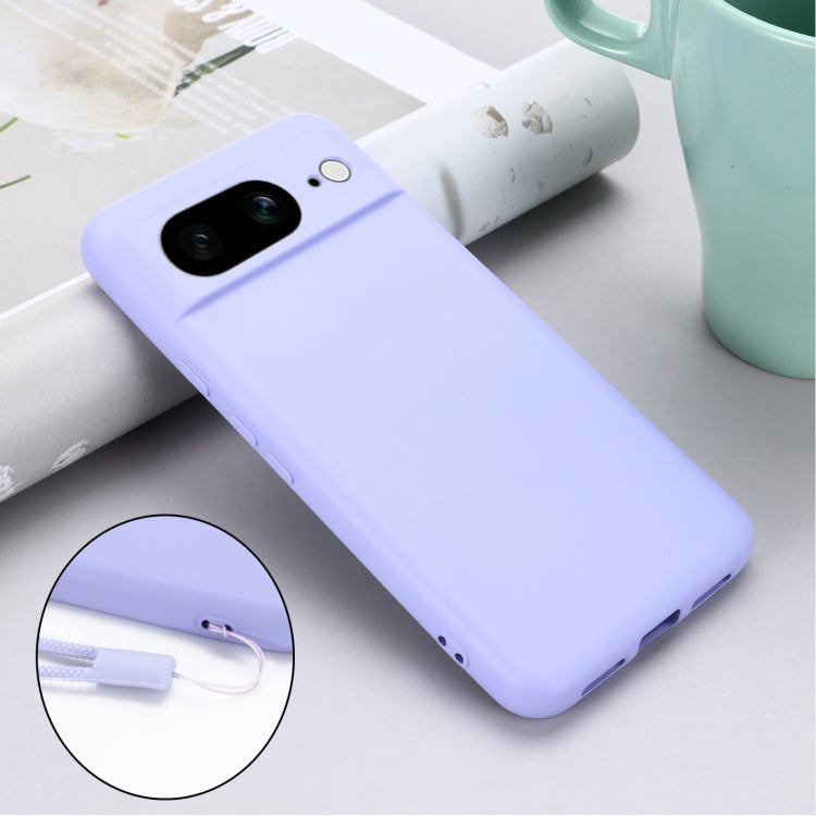 For Google Pixel 8 Pure Color Liquid Silicone Shockproof Phone Case(Purple) - free shipping - PMC TechLife - Order now!