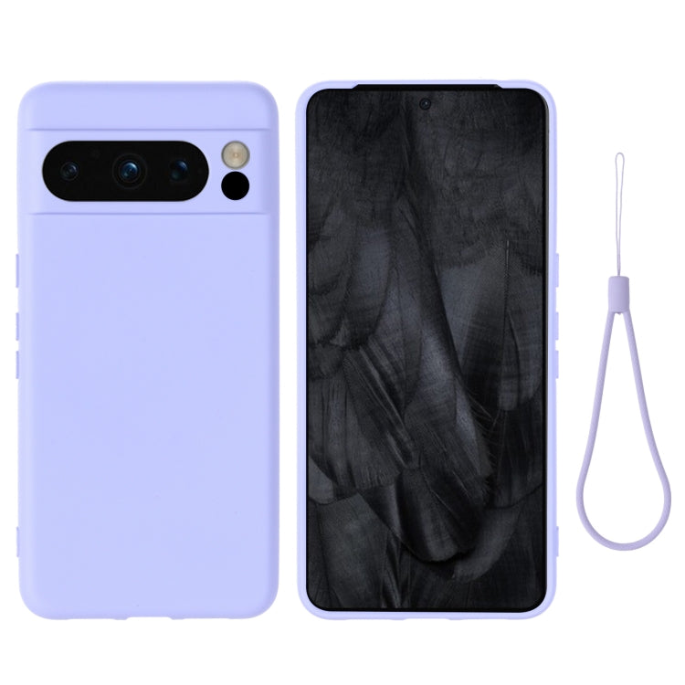For Google Pixel 8 Pro Pure Color Liquid Silicone Shockproof Phone Case(Purple) - free shipping - PMC TechLife - Order now!