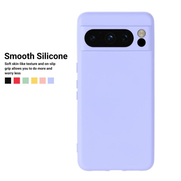 For Google Pixel 8 Pro Pure Color Liquid Silicone Shockproof Phone Case(Purple) - free shipping - PMC TechLife - Order now!