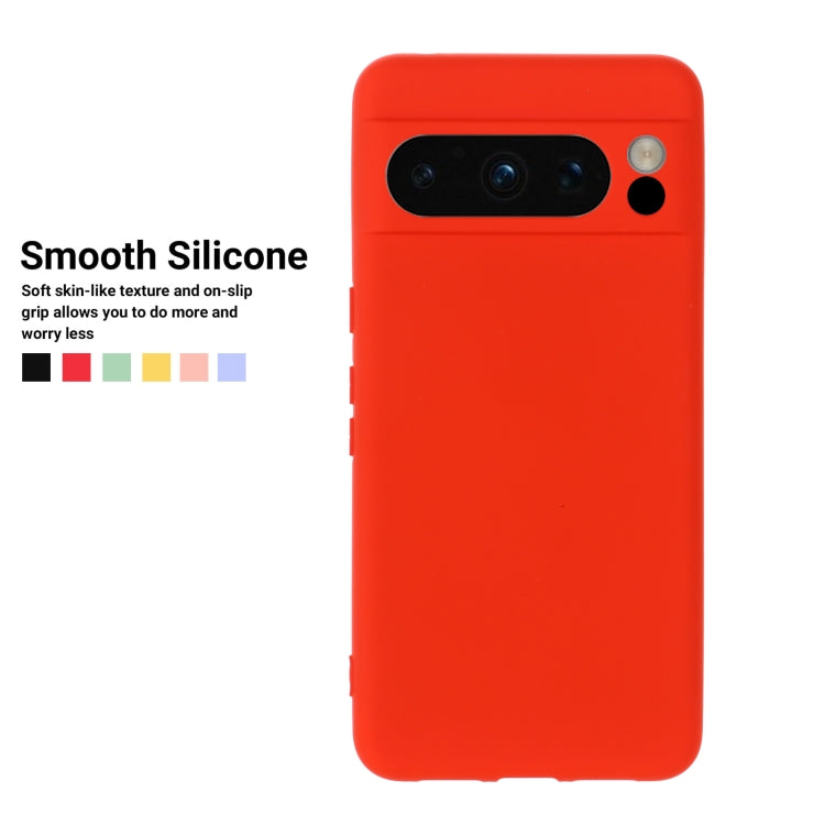 For Google Pixel 8 Pro Pure Color Liquid Silicone Shockproof Phone Case(Red) - free shipping - PMC TechLife - Order now!