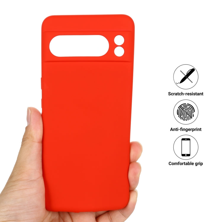 For Google Pixel 8 Pro Pure Color Liquid Silicone Shockproof Phone Case(Red) - free shipping - PMC TechLife - Order now!