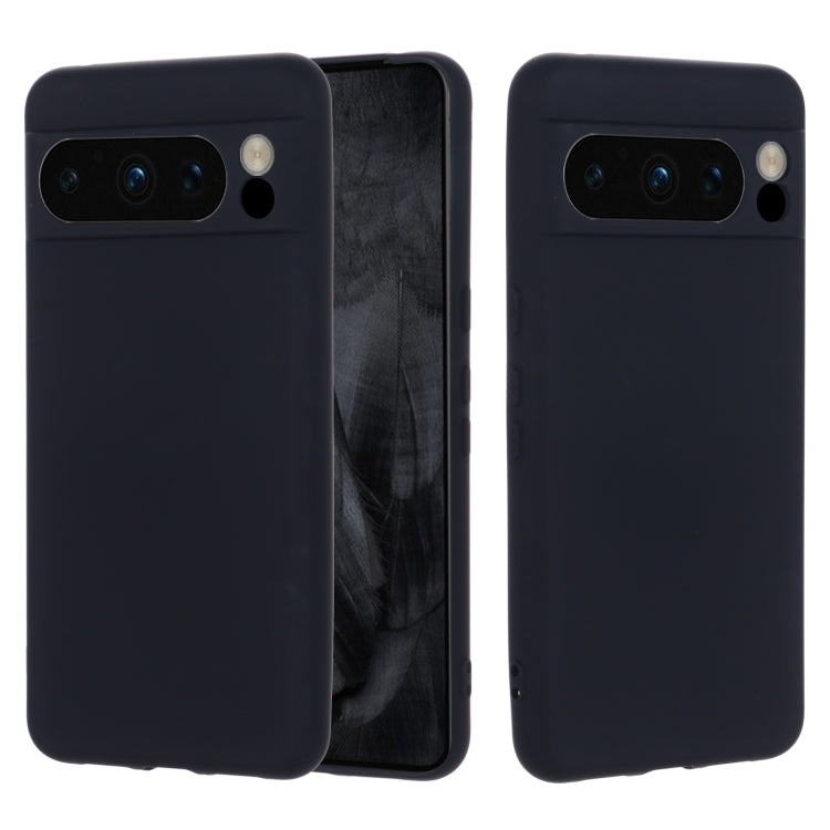 For Google Pixel 8 Pro Pure Color Liquid Silicone Shockproof Phone Case(Black) - free shipping - PMC TechLife - Order now!