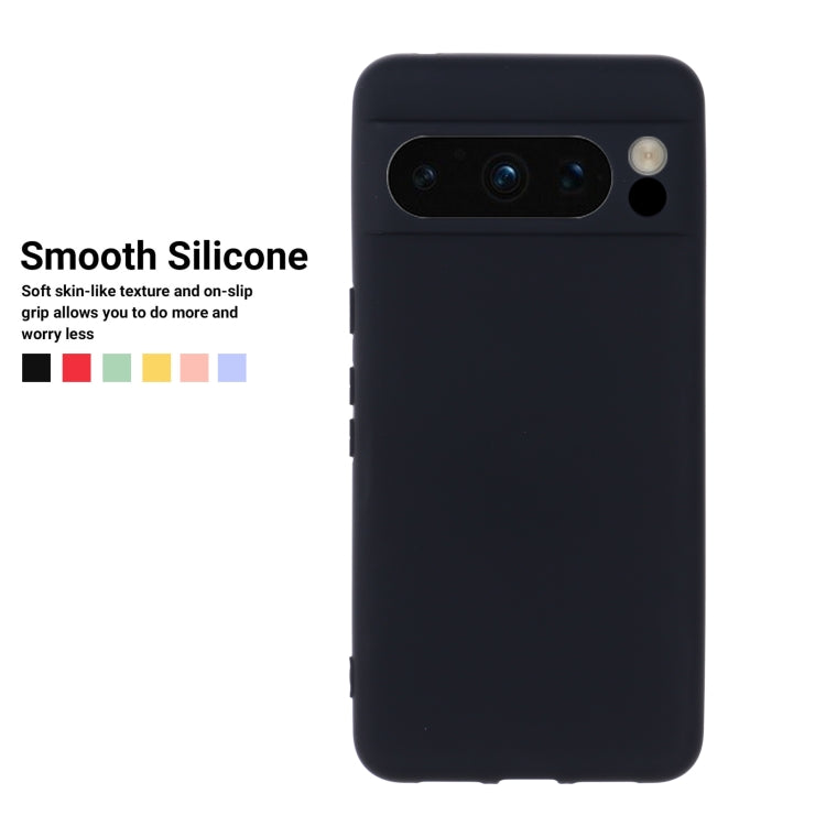 For Google Pixel 8 Pro Pure Color Liquid Silicone Shockproof Phone Case(Black) - free shipping - PMC TechLife - Order now!
