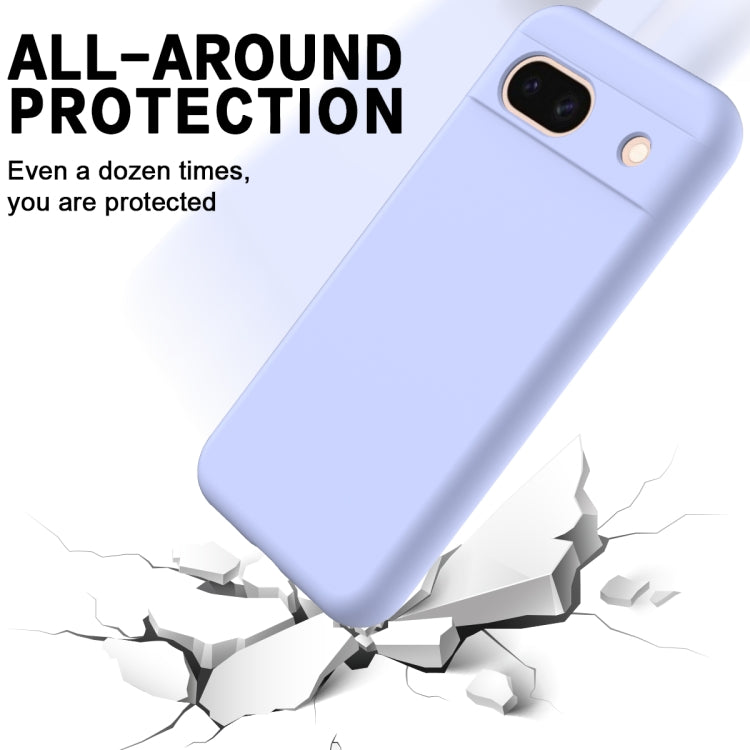 For Google Pixel 8a Pure Color Liquid Silicone Shockproof Phone Case(Purple) - free shipping - PMC TechLife - Order now!