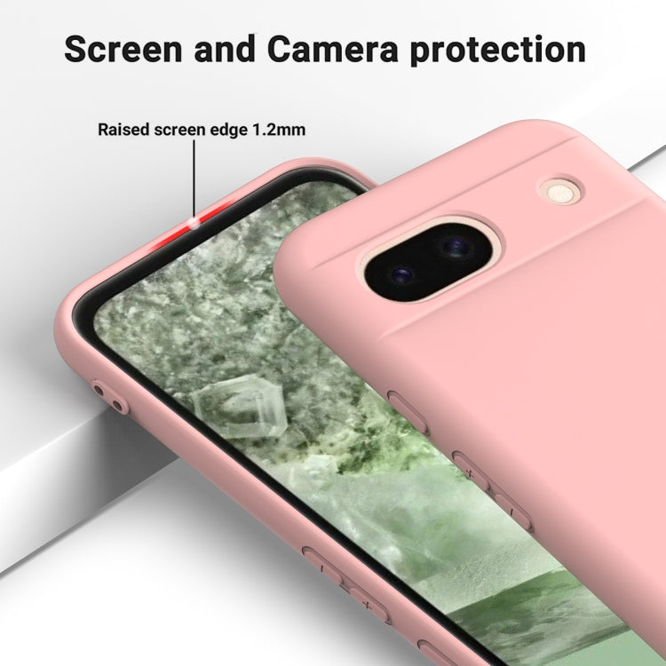 For Google Pixel 8a Pure Color Liquid Silicone Shockproof Phone Case(Pink) - free shipping - PMC TechLife - Order now!