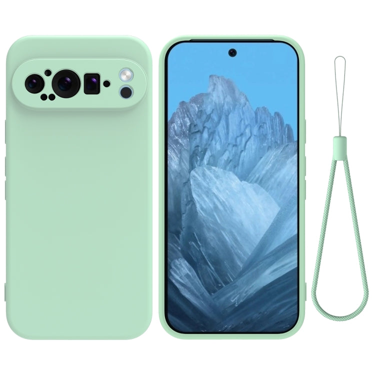For Google Pixel 9 Pro Pure Color Liquid Silicone Shockproof Phone Case(Green) - Google Cases by PMC TechLife | Online Shopping South Africa | PMC TechLife | Buy Now Pay Later Mobicred