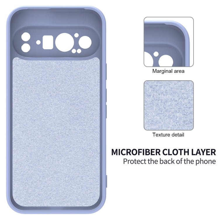 For Google Pixel 9 Pro Pure Color Liquid Silicone Shockproof Phone Case(Purple) - Google Cases by PMC TechLife | Online Shopping South Africa | PMC TechLife | Buy Now Pay Later Mobicred