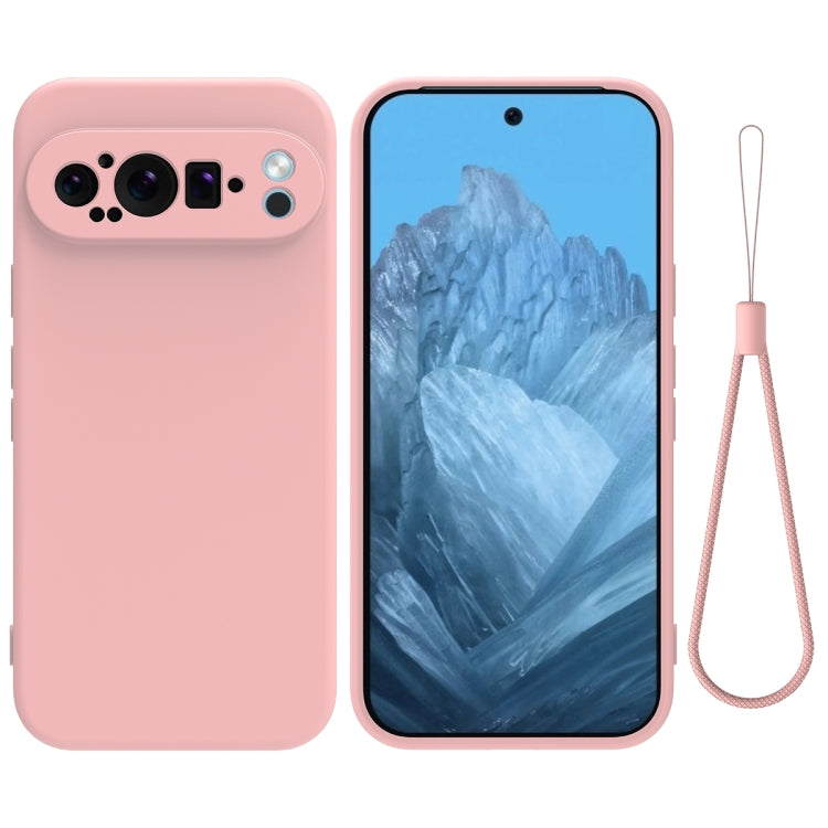 For Google Pixel 9 Pro Pure Color Liquid Silicone Shockproof Phone Case(Pink) - Google Cases by PMC TechLife | Online Shopping South Africa | PMC TechLife | Buy Now Pay Later Mobicred