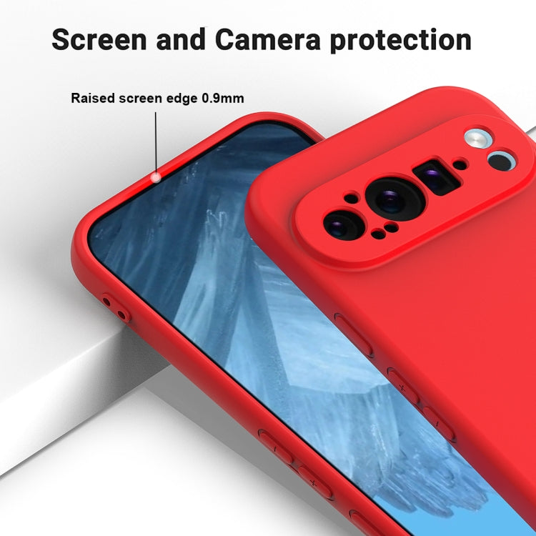 For Google Pixel 9 Pro Pure Color Liquid Silicone Shockproof Phone Case(Red) - Google Cases by PMC TechLife | Online Shopping South Africa | PMC TechLife | Buy Now Pay Later Mobicred