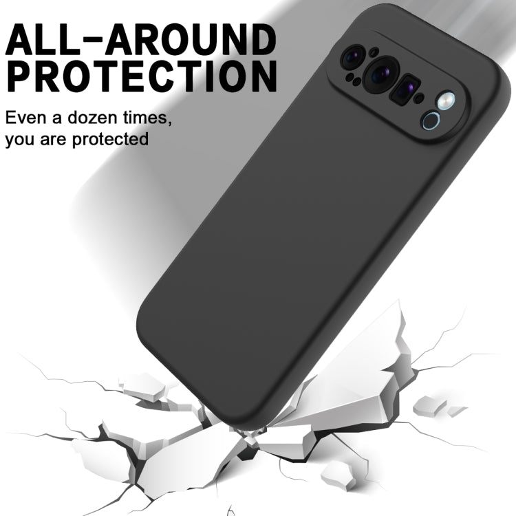 For Google Pixel 9 Pro Pure Color Liquid Silicone Shockproof Phone Case(Black) - free shipping - PMC TechLife - Order now!