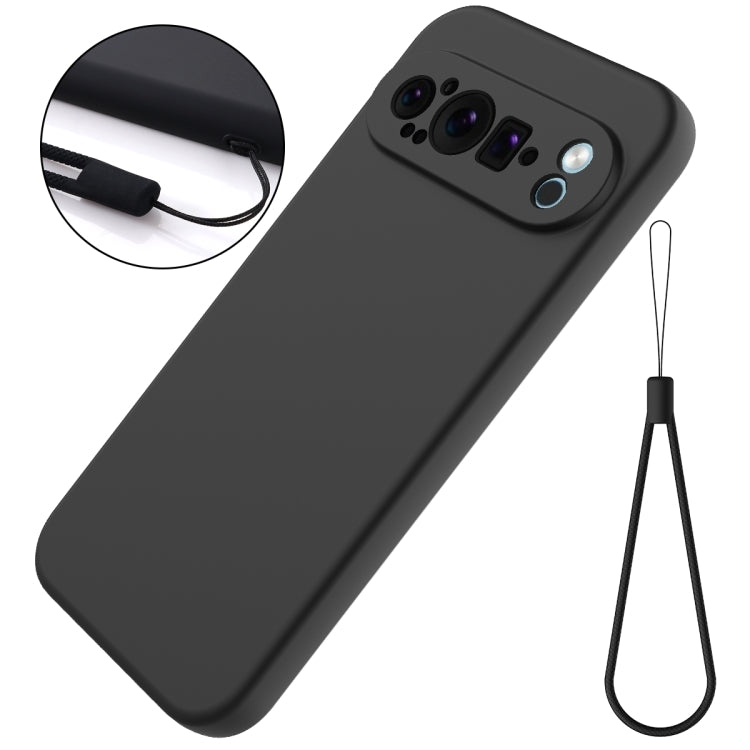 For Google Pixel 9 Pro Pure Color Liquid Silicone Shockproof Phone Case(Black) - free shipping - PMC TechLife - Order now!