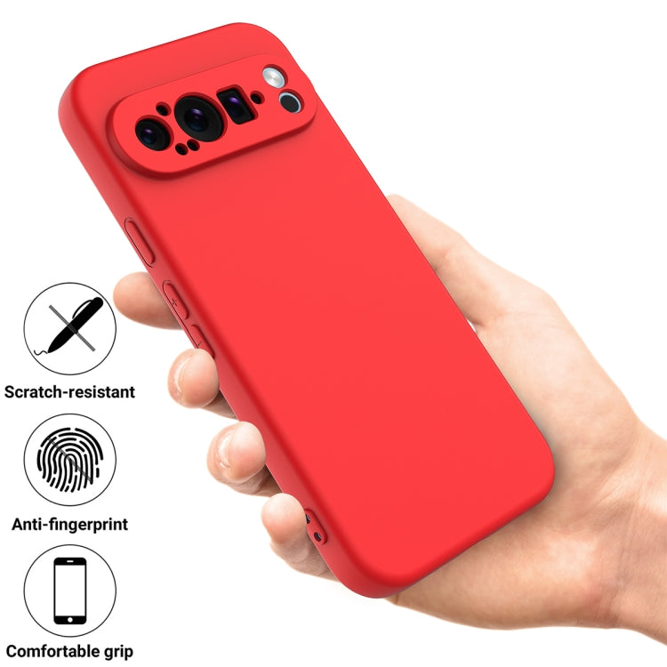 For Google Pixel 9 Pro XL Pure Color Liquid Silicone Shockproof Phone Case(Red) - Google Cases by PMC TechLife | Online Shopping South Africa | PMC TechLife | Buy Now Pay Later Mobicred