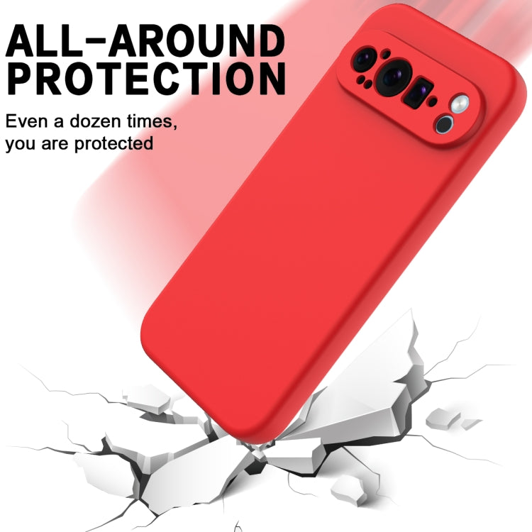 For Google Pixel 9 Pro XL Pure Color Liquid Silicone Shockproof Phone Case(Red) - Google Cases by PMC TechLife | Online Shopping South Africa | PMC TechLife | Buy Now Pay Later Mobicred