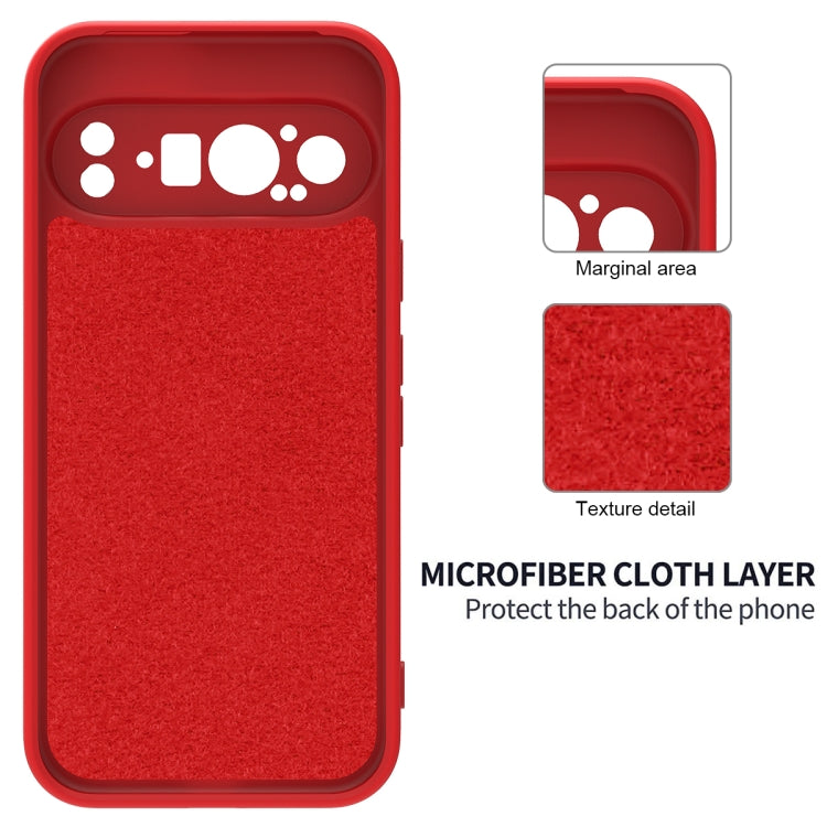 For Google Pixel 9 Pro XL Pure Color Liquid Silicone Shockproof Phone Case(Red) - Google Cases by PMC TechLife | Online Shopping South Africa | PMC TechLife | Buy Now Pay Later Mobicred