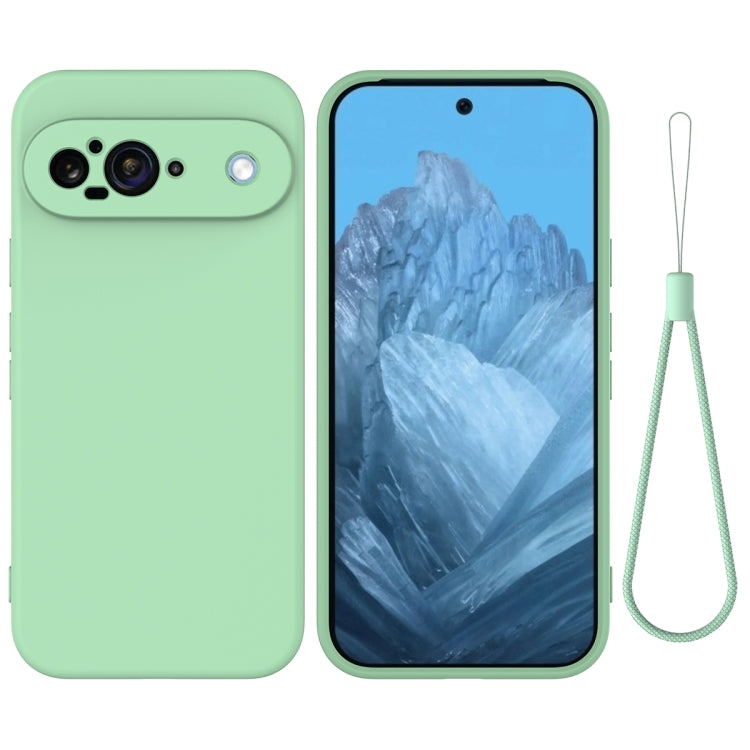 For Google Pixel 9 Pure Color Liquid Silicone Shockproof Phone Case(Green) - Google Cases by PMC TechLife | Online Shopping South Africa | PMC TechLife | Buy Now Pay Later Mobicred