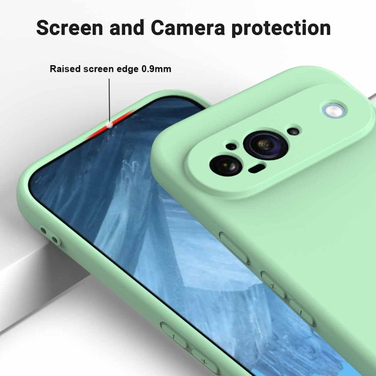 For Google Pixel 9 Pure Color Liquid Silicone Shockproof Phone Case(Green) - Google Cases by PMC TechLife | Online Shopping South Africa | PMC TechLife | Buy Now Pay Later Mobicred