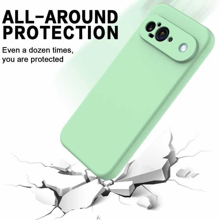For Google Pixel 9 Pure Color Liquid Silicone Shockproof Phone Case(Green) - Google Cases by PMC TechLife | Online Shopping South Africa | PMC TechLife | Buy Now Pay Later Mobicred
