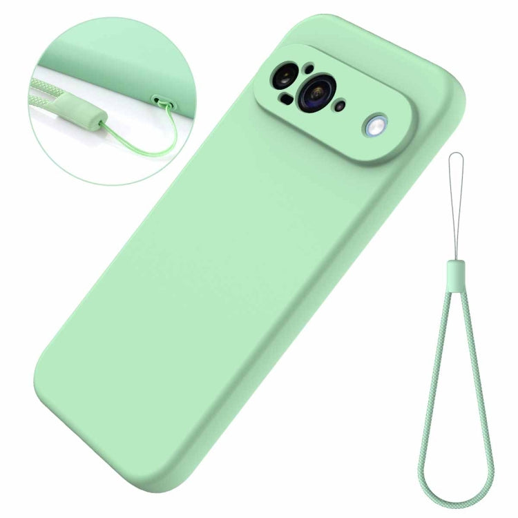 For Google Pixel 9 Pure Color Liquid Silicone Shockproof Phone Case(Green) - Google Cases by PMC TechLife | Online Shopping South Africa | PMC TechLife | Buy Now Pay Later Mobicred
