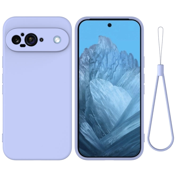 For Google Pixel 9 Pure Color Liquid Silicone Shockproof Phone Case(Purple) - Google Cases by PMC TechLife | Online Shopping South Africa | PMC TechLife | Buy Now Pay Later Mobicred